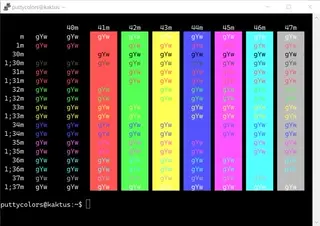 Dark Pastel PuTTY color scheme preview