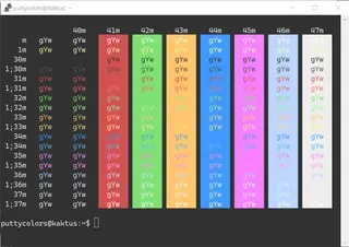Idletoes PuTTY color scheme preview