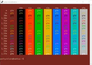 Red Sands PuTTY color scheme preview